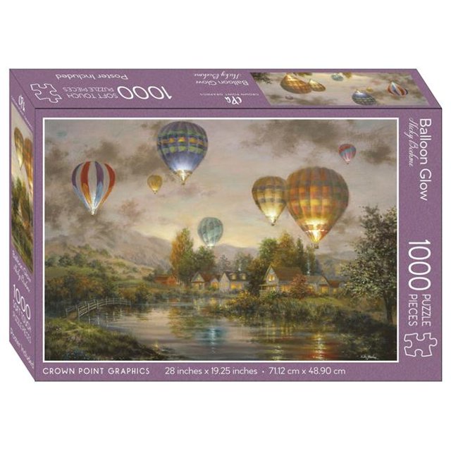 Crown Point Graphics 272676 Jigsaw Puzzle - Balloon Glow with Poster - 1000 Piece