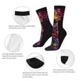 thumbnail image 4 of Balery Neon Psychedelic Giraffe Calcetas Largas con Estampado para Hombre y Mujer – Suaves y Transpirables, Talla Única (US 5-11), 4 of 6