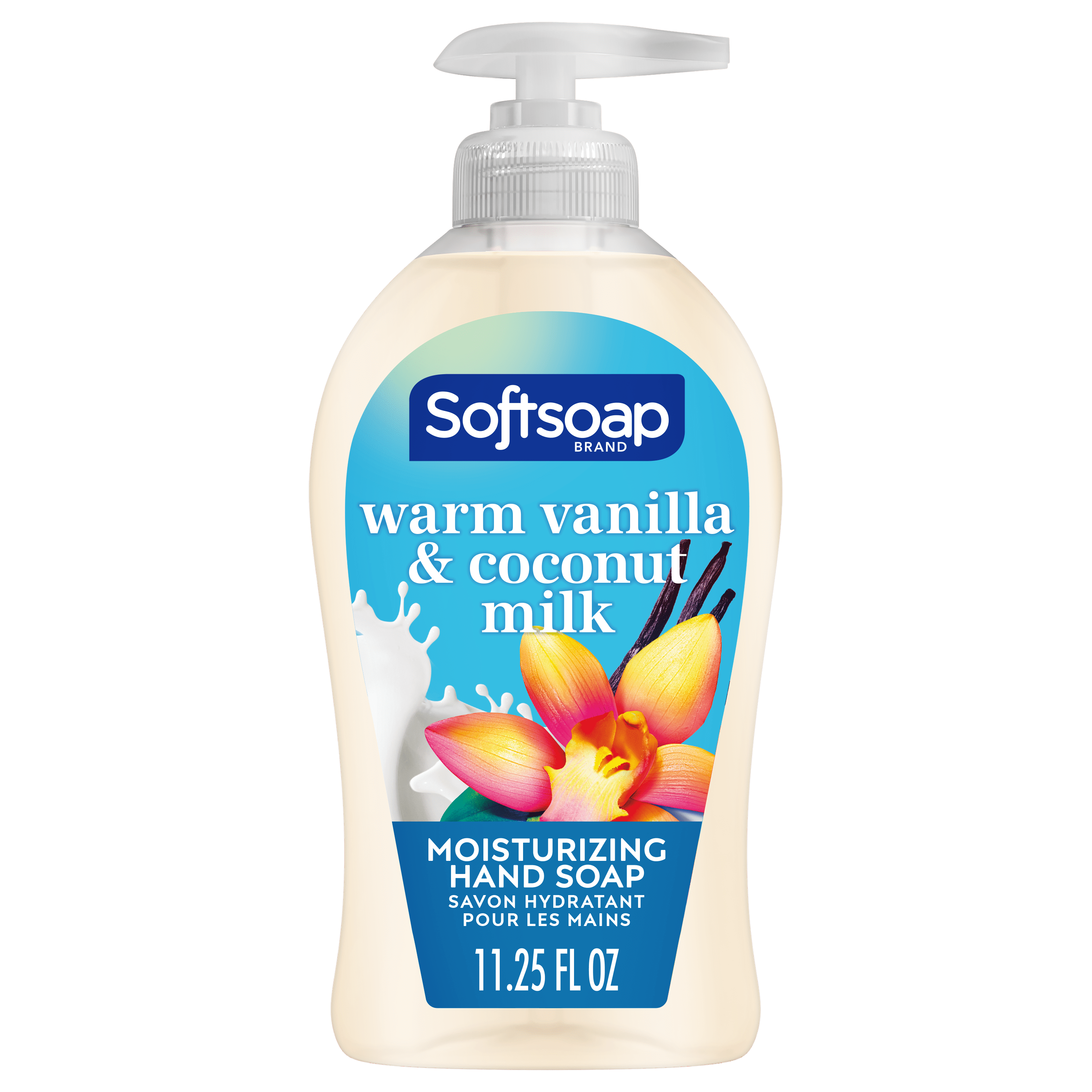 Softsoap Warm Vanilla & Coconut Milk Liquid Hand Soap, Deeply Moisturizing, 11.25 oz