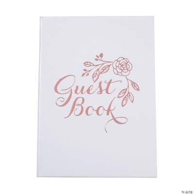 Wedding Guest Book with Rose Gold Foil Accents, Party & Gift, Home Decor, 1 Piece