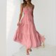 thumbnail image 1 of Vestido Vestido ajustado para mujer Sin espalda Vestido elegante para mujer Traje de vacaciones (Rosa claro L) Kuymtek Rosa claro T L para Mujer, 1 of 7