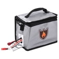 thumbnail image 1 of Fireproof Lipo Safe Bag Explosionproof Protective Battery Waterproof Bag with Zippers Handle Strap Portable Storage Guard Pouch for Battery Storage and Charging 21x15x16.5cm/8.3x5.9x6.5in, 1 of 8