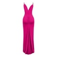 thumbnail image 2 of Vedolay Summer Dresses Women's Ribbed Tank Dress Slim Fit Sleeveless Mini Dresses,Hot Pink S, 2 of 5