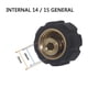 thumbnail image 1 of Adaptador macho de conexión rápida 3/8 a M22 14 15 hembra para lavadora a presión Ehuebsd http://w.neototem.com/image/372134.02/main/372134.02-1.jpg, 1 of 7
