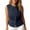 02-Dark Blue, variant on Husipze Women's Classic Denim Tank Top Sleeveless Crew Neck Solid Color Shirt with Pockets Summer Casual Blouse Navy XXL