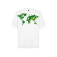 thumbnail image 2 of Unisex Summer 3D Embroidered T Shirt Good Logo Colorful Plant Embroidery Moisture Wicking Daily Wear, White, L, 2 of 7