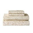 thumbnail image 2 of Better Homes & Gardens 300 Thread Count Cotton Percale 4-Piece Vierra Vine Beige Bed Sheet Set, Full, 2 of 8