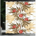 thumbnail image 4 of Ambesonne Vintage Shower Curtain, Exotic Climbing Ivy, 69"Wx70"L, Brown Sand Brown Red, 4 of 5