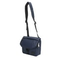 thumbnail image 3 of Bolso bandolera OX PLOUGH para hombre, impermeable, de poliéster y cuero, estilo informal, color azul oscuro, 3 of 14