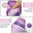 thumbnail image 4 of Large Keyboard Mouse Pad Set, Extended Mouse Pad+Keyboard Wrist Rest Support, Memory Foam Ergonomic Easy Typing, 4Pcs (35.4×15.7 in) Desk Pad Set for Home Office Study Game - Purple, 4 of 7