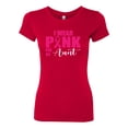 thumbnail image 2 of I Wear Pink for My Aunt Survivor Awareness Womens Slim Fit Junior Tee, Red, Medium, 2 of 3