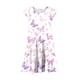 thumbnail image 4 of Vestido de verano para niña, de manga corta, con cuello redondo y estampado floral, de poliéster, con bolsillos y volantes., 4 of 5