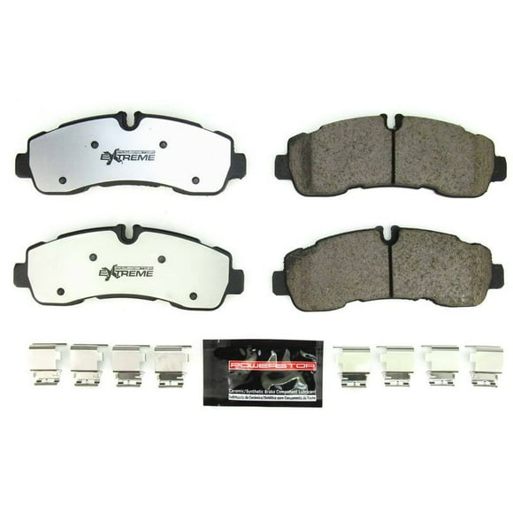Fits 2020-2024 Ford Transit-350 HD Power Stop Brake Pad Z36-2281 Z36 Truck & Tow; FMSI Number D2281; Carbon-Fiber Ceramic Brake Pads; Set Of 4; With Premium Stainless Steel Hardware