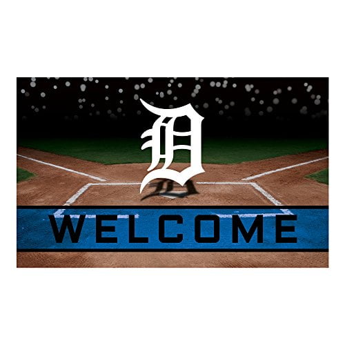 FANMATS 21918 Team Color Crumb Rubber Detroit Tigers Door Mat