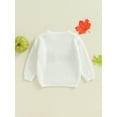 thumbnail image 4 of Toddler Baby Boy Girl Halloween Sweater Long Sleeve Letters Pumpkin Knit Pullover Sweatershirt Fall Winter Clothes, 4 of 8