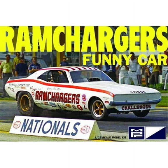 Skill 2 Model Kit - 1 by 25 Scale Model for Dodge Challenger Ramchargers Funny Car Legends of the Quarter Mile