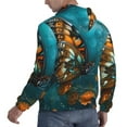thumbnail image 6 of Wukai Elegant Butterfly And Flowers Print Men Hoodies Fleece Sweatshirts Long Sleeve Sweaters Pullover Fall Outfits Winter Clothes-Large, 6 of 7