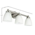 thumbnail image 2 of Sunlite Sconce Vanity Light Fixture, Bell-Shaped Frosted Glass, Brushed Nickel, 2 of 6