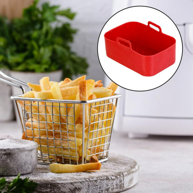 Silicone Air Fryer Liners, 7.5'' 3 to 6 QT Round Reusable Heat Resistant  Air Fryer Silicone Liner Bowl Pots Basket Accessories for Ninja Gourmia