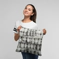 thumbnail image 5 of Plutus Off White Sherpa Animal Faux Fur Luxury Throw Pillow - Double sided 12" x 20", 5 of 5
