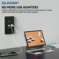 thumbnail image 6 of ELEGRP USB Outlet Receptacle, 21W 4.2A USB Electrical Outlet, USB C Wall Outlet, 20 Amp Duplex Tamper Resistant Outlet with Type A & Type C Ports, Wall Plate Included, UL Listed, Black, 6 of 8
