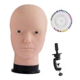 thumbnail image 4 of Xuanheng Male Bald Mannequin Head Hat Display Rack for Hairpieces s Making Styling B, 4 of 8
