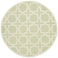 thumbnail image 3 of SAFAVIEH Cambridge Liz Geometric Wool Area Rug, Light Green/Ivory, 8' x 8' Round, 3 of 10