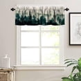 thumbnail image 4 of Foggy Forest Curtain Set, Misty Green Forest Natural Landscape Pine Larch Trees Mist Mountain Window Valances and Tier Set for Kitchen Living Room Home Decor, 54''x18'' & 27''x24''x2, 3 Panels, 4 of 5