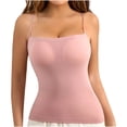 thumbnail image 2 of SwiftWear Women's Seamless Built-In Bra Cami Ultra Soft Slim Fit Tank Top Spaghetti Straps Camisole Layering Staple, 2 of 9