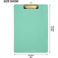 thumbnail image 3 of Coolnut Plain Green Solid Color Clipboard, Acrylic Standard A4 Letter Size Clip Board with Low Profile Clip for Office, Classroom, Doctor, Nurse and Teacher, 12.5"x9", 3 of 7