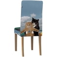 thumbnail image 2 of FMSHPON Cats Ship Icebergs Boat Stretch Chair Cover Protector Seat Slipcover for Dining Room Hotel Wedding Party Set of 1, 2 of 5