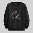 thumbnail image 5 of WREESH Graphic Sweatshirt Valentine's Day Love Letter Printed Crewneck Sweatshirts Casual Pullover for Men Black, 5 of 6