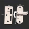 thumbnail image 5 of Pestillo de puerta curvo para cierre seguro Cerradura de puerta corrediza de acero inoxidable con mecanismo de leva giratoria de 90 grados, 5 of 5