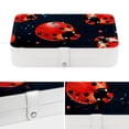 thumbnail image 4 of Seven Starred Ladybird Decorative PU Leather Earring and Jewelry Organizer Box with Removable Compartment, Portable, 4 of 6