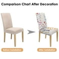 thumbnail image 7 of Set of 4 Artistic Botanical Dining Chair Covers Retro Bloom and Blossom Print Washable Polyester Stretch Slipcovers Removable Protector for Country Kitchen, 7 of 7
