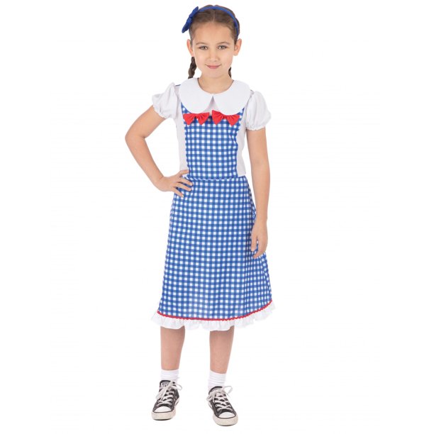 Bristol Novelty - Disfraz Kansas Niñas (Azul, Blanco)