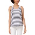 thumbnail image 1 of maison Jules Womens Tie Back Tank Top, Blue, Large, 1 of 1