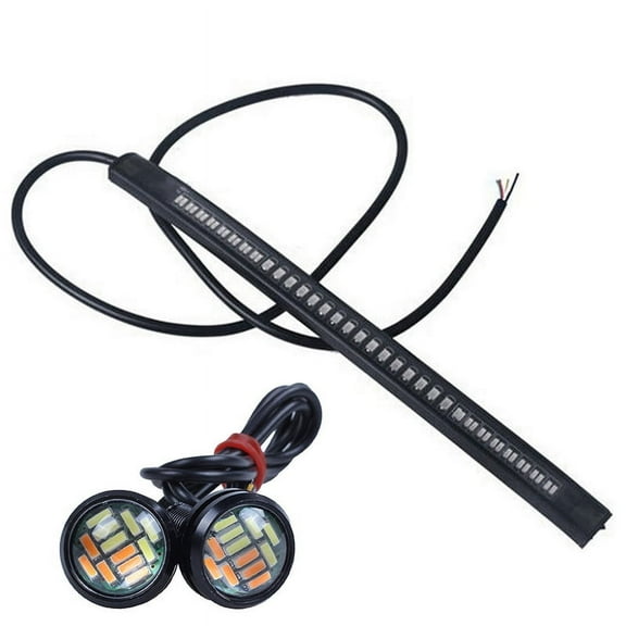 3 Pcs 48SMD & 12SMD Motorcycle Brake Lights Turn Lights Led Lights Waterproof Casing Motorcycle License Taillight 2pcs 23Mm & 1pcs 2M
