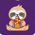thumbnail image 4 of Inktastic Sloth Pizza Boys or Girls Baby Bib, 4 of 4