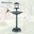 thumbnail image 3 of Costway 3-In-1 Pedestal Bird Bath with Solar Light with Bird Feeder & Flower Planter Bronze, 3 of 10