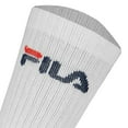 thumbnail image 3 of FILA Calcetines unisex, pack de 6 - calcetines de tripulación, de rizo, de tenis, deportivos (2x 3 pares) Blanco 35-38, 3 of 3