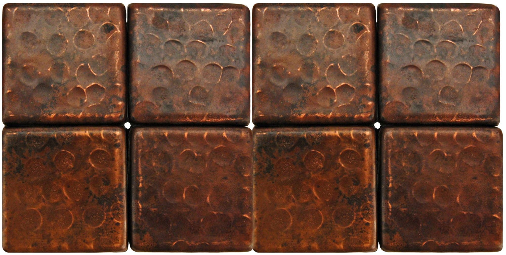Premier Copper Products T2DBH Bronze 2" X 2" Hand Hammered Copper Tile 