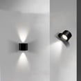 thumbnail image 5 of Aplique de pared interior negro, 1 pieza, 3 niveles de brillo, aplique de pared LED sensible al tacto con 3 temperaturas de color, aplique de pared giratorio 360°, aplique de pared para cabecera, apli, 5 of 5