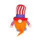 thumbnail image 1 of Xihbxyly Liquidación de Ropa de Mujer Día de La Independencia con Luz Enano Muñeca Enana Muñeca Sin Rostro de Cinco Estrellas a Rayas Bandera Patriótica Arreglo de Enanos Decoraciones, 1 of 3