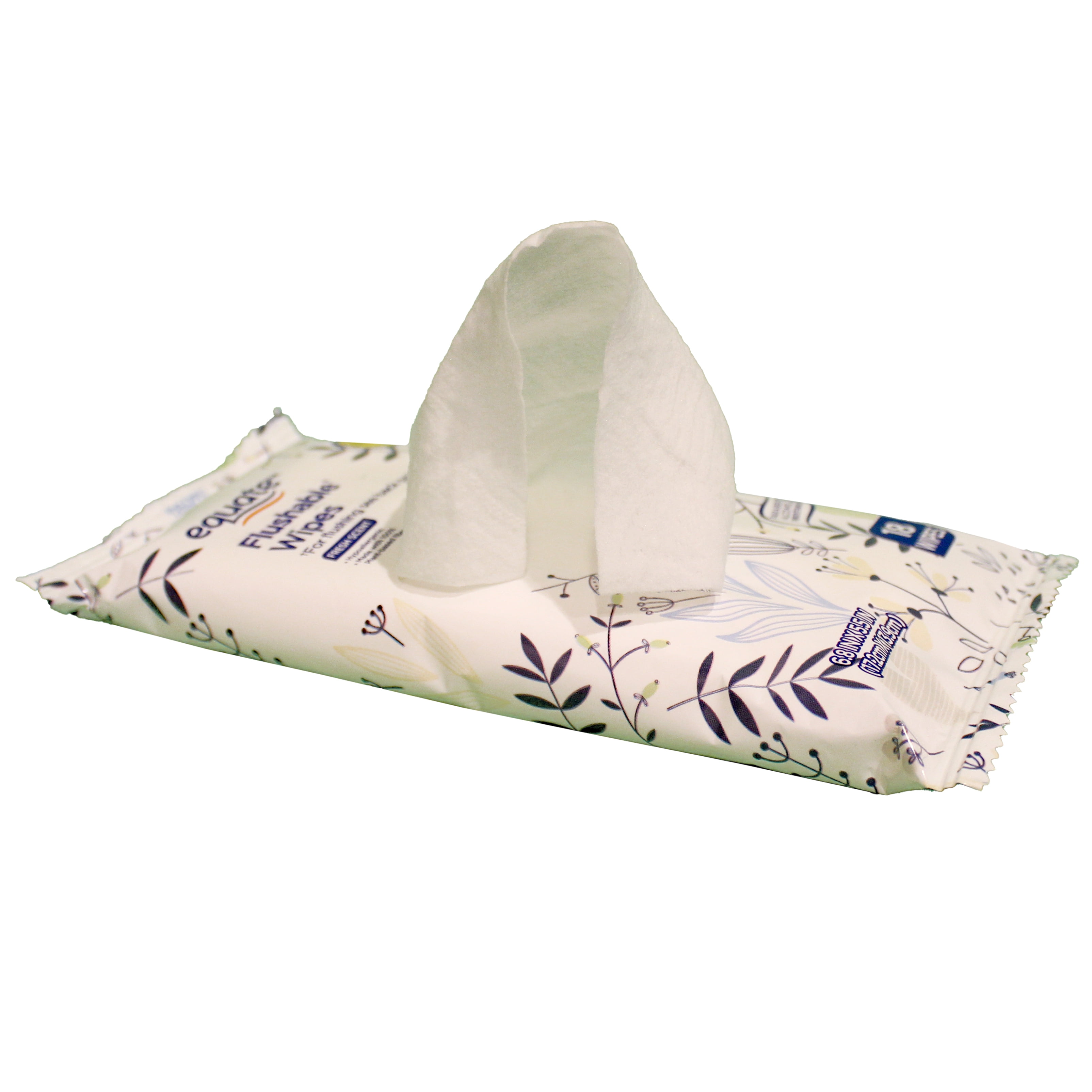 Equate Flushable Wipes Travel Pack, Fresh Scent, 18 Wipes