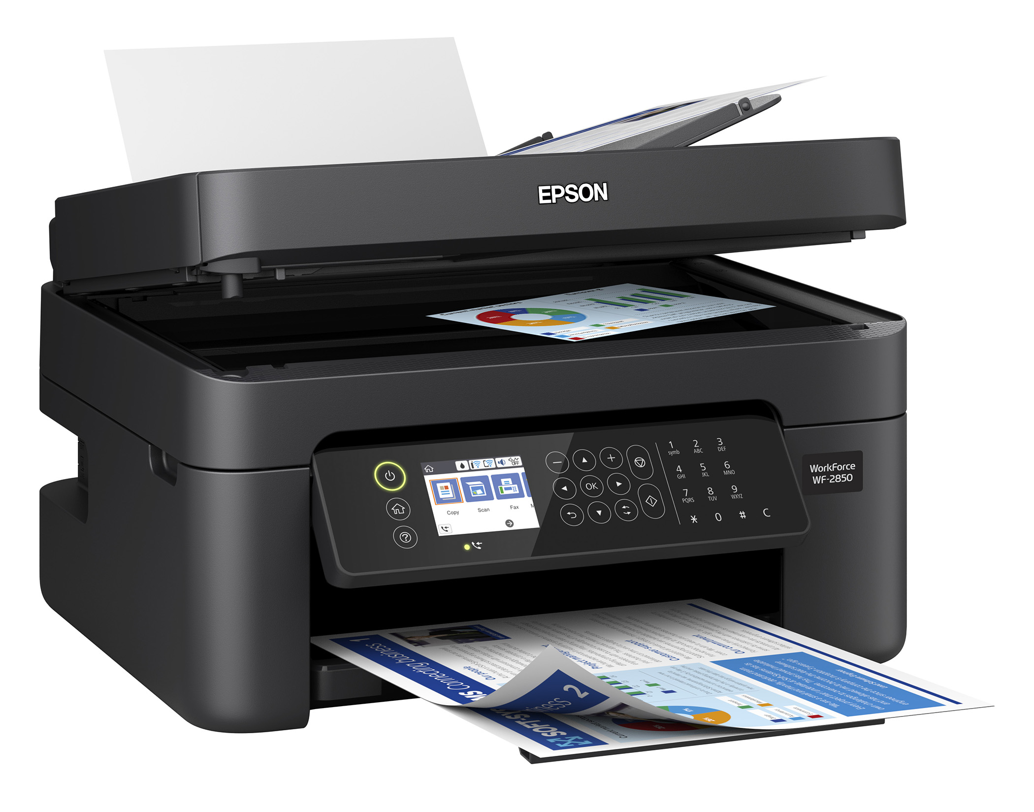 Epson WorkForce WF-2850 All-in-One Wireless Color Printer with Scanner, Copier and Fax - image 3 of 7