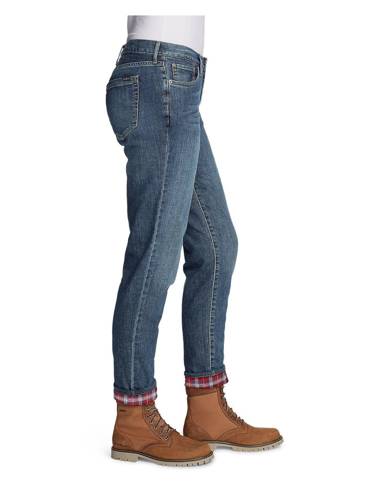 women's flannel lined jeans petite