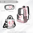 thumbnail image 4 of Xoenoiee Axolotl Cherry Blossom Print Large Clear Backpack for School Girls 3PCS See Through Backpacks with Lunch Bag and Pencil Case Set, Heavy Duty Transparent Bookbag for Kids, 4 of 5