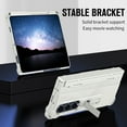 thumbnail image 3 of Screen Protector Case Compatible for Samsung Galaxy Z Fold 3 5G with Stylus Pen, Hinge Protection Shockproof Drop Protective Bumper Case with Build in Screen Protector,White, 3 of 7