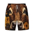 thumbnail image 4 of Lsque Mens Swim Trunks Sunflower Butterfly Cow Pattern - Bathing Suit Compression Liner - Beach Swim Shorts Swimwear - (S-3XL) - Stretch Quick Dry -Medium, 4 of 9